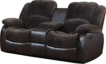 NHI Express Aiden Motion Loveseat & Console (1 Pack), Peat