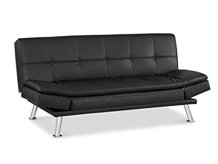 Pearington Macon Sofa and Lounger in Black Faux Leather