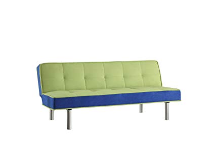 ACME Hailey Adjustable Sofa, Green and Blue Flannel